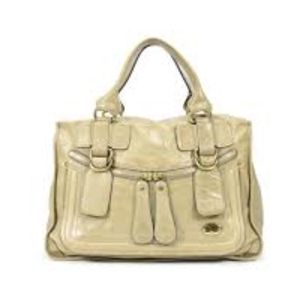 Authentic Chloe Beige Leather Bay Tote